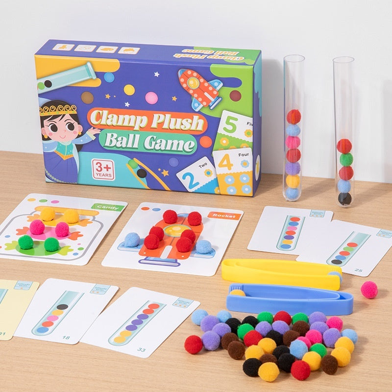 Bead Picking And Fuzzy Ball Color Sorting Fine Motor Skills Training Early Education Puzzle Toy